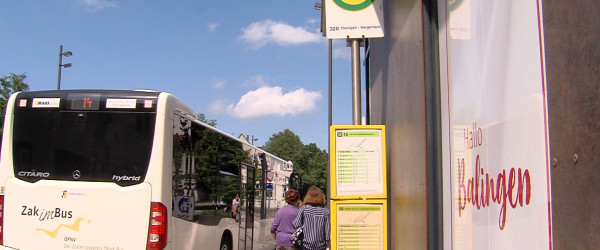 Bus an einer Haltestelle (Quelle: RIK)